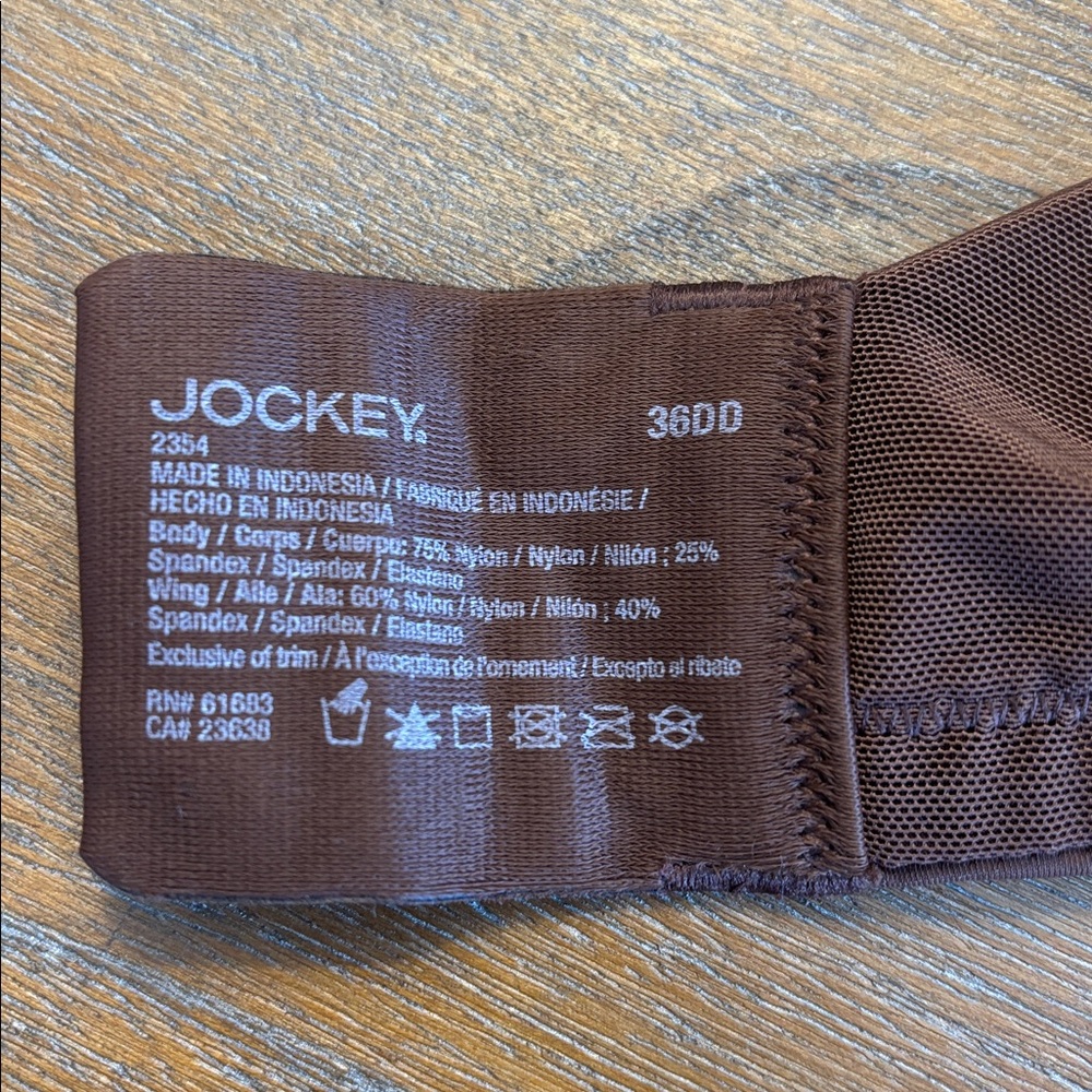 Jockey Smooth & Sleek Full Coverage Wire-free T-Shirt Bra in Chocolate, 36DD - Picture 7 of 7